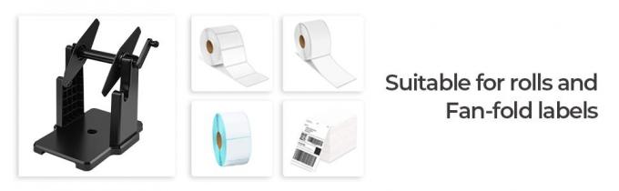 External Rolls Label Holder, 2 In 1 Fan-Fold Stack Paper Holder For Desktop Thermal Label Printer 2
