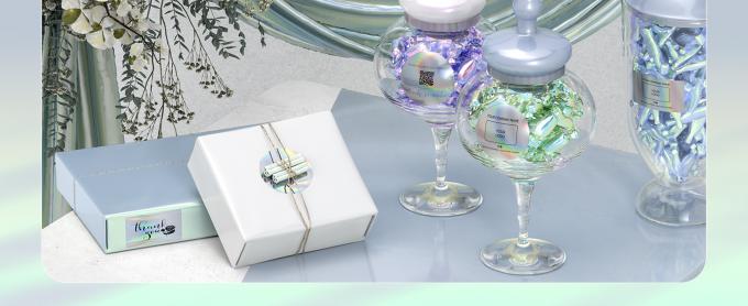 Holographic Round Thermal Label Stickers Circle 2 Inch Printable Rainbow Thermal Printer Labels Stickers Self-Adhesive 2