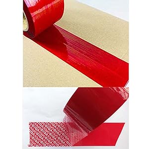 Serial Numbered Red Tamper Evident Security Tape (48mm X 50m X 2mil, 100% Total Transfer, Ultra-Thick “Void” 3