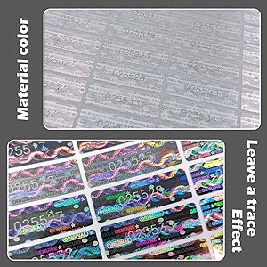 Authentic Hologram Labels/Stickers Silver Transfer Tamper Evident Security Warranty Void Seals/Stickers High Security 0