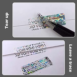 Authentic Hologram Labels/Stickers Silver Transfer Tamper Evident Security Warranty Void Seals/Stickers High Security 1