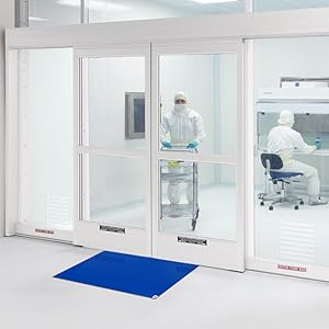 Sticky Mats For Cleanrooms, Walk Off Tacky Mats For Construction Home Pets Warehouse Garage 24"X36" Blue 4