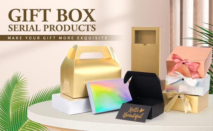 Holographic Gift Box Cake Candy Biscuit Packaging Portable Carton For Wedding And Birthday Parties 0
