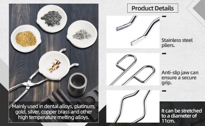 Graphite Torch Melting Casting Kit, Including 2 Graphite Crucible Stir Stick, Graphite Casting Mould 5-In-1 Graphite 2