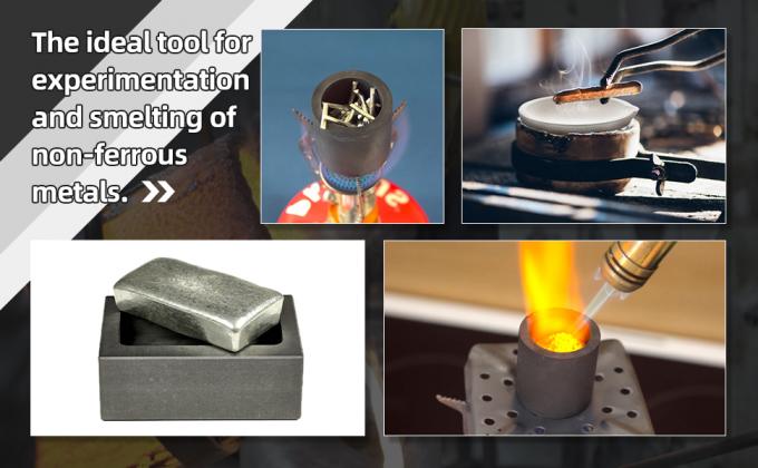 Graphite Torch Melting Casting Kit, Including 2 Graphite Crucible Stir Stick, Graphite Casting Mould 5-In-1 Graphite 3