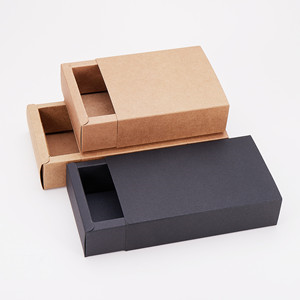 Rectangle Drawer Kraft Boxes Small Cardboard Present Packaging Boxes For Party Favor Treats, Candy And Jewelry Crafts 0