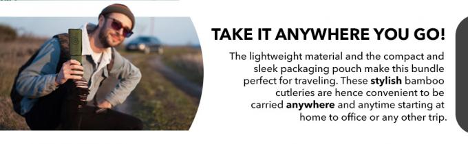 Disposable Bamboo Wooden Cutlery Set | 100% All-Natural Eco-Friendly Biodegradable And Compostable Utensils 3