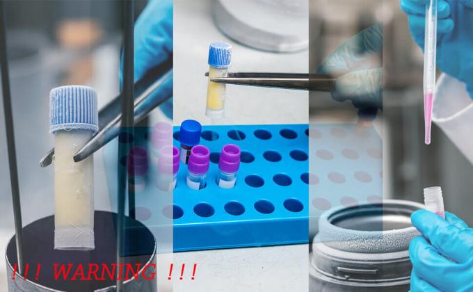 2ml Plastic Small Vials With Screw Caps Sample Tubes Cryotubes,PP Material, Free From DNase, RNase, Human DNA 3