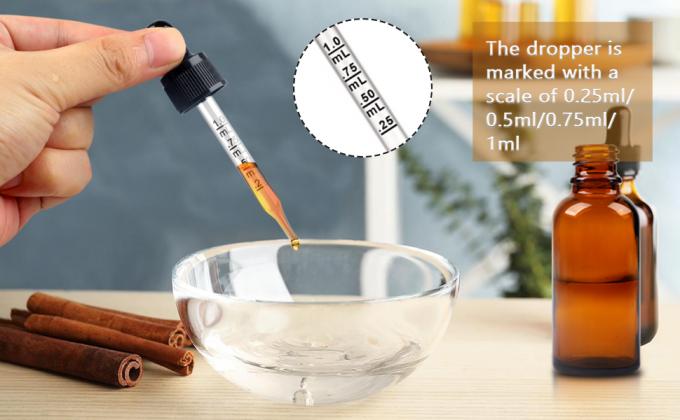 Dropper Bottles 5PCS Amber Dropper Bottle With Funnels & Transfer Pipettes, Glass Tincture Bottles With Dropper 10ml 3