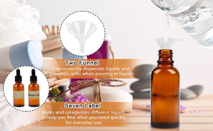 Dropper Bottles 5PCS Amber Dropper Bottle With Funnels & Transfer Pipettes, Glass Tincture Bottles With Dropper 10ml 4