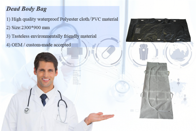 Manufacture Custom Central Zipper Disposable Waterproof Dead Body Packing Cross Bag 0