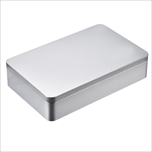 8.5 By 5.3 By 1.9 Inch Silver Rectangular Empty Tin Box Containers, Gift, Jewelery And Storage Tin Kit, Home Organizer 2