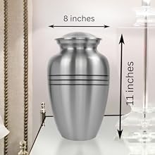 Urns for Human Ashes Female & Male, Urns for Ashes Adult Female, Funeral Urns - Pewter, 4 Small Keepsakes 2