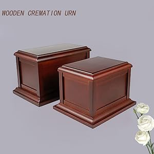 Cherry Solid Wooden Urns For Adult Male, Cremation Urns Eco-Friendly Wooden Casket Urn For Human Ashes Adult Female 4