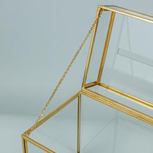 Glass Wedding Card Box With Slot, Clear Card Box Gold Brass Gift Card Storage Box Perfect For Wedding Receptions 9