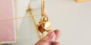 Glass Wedding Card Box with Slot, Large Clear Card Box Gold Brass Gift Card Storage Box with Lock for Wedding 5