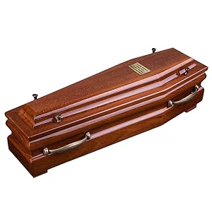 Beautiful Wood Casket Cremation Ashes Adult URN&Infant Casket,Adult Funeral URN (Brown) 1