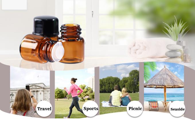 Glass Essential Oils Sample Bottles With Black Caps For Essential Oils, Perfumes & Lab Chemicals 30ml Measuring Cup 3