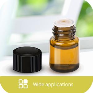 Oil Bottles For Essential Oils, 36 Pcs 2 Ml (5/8 Dram) Amber Glass Vials Bottles, Orifice Reducers And Black Caps 9