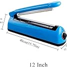Impulse Bag Sealer,Impulse Heat Sealer,Manual Poly Bag Heat Sealer Heat Seal Closer With 1 Replacement Kit 1