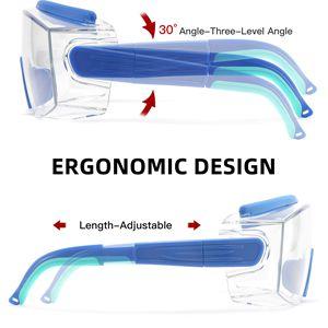 Safety Glasses Over Eyeglasses Anti Fog Safety Goggles Protective Glasses With Adjustable Frame For Men Women 4