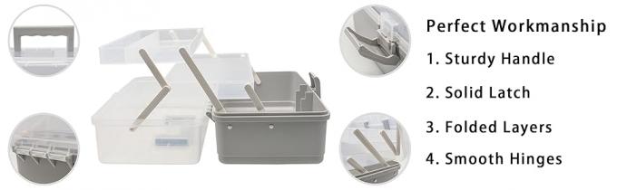 Sewing Box Three Layers, Plastic Craft Organizers And Storage, Multifunction Craft Box/Organizer Box/First Aid 1