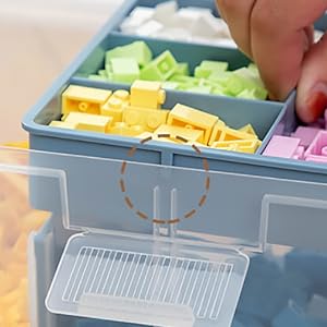 Office Supply Art & Craft Storage Box, Sewing Box Organiser Large With A Removable Tray Partition, Portable 5