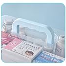 Box With 3-Tier Fold Tray,Tool Organizer Portable Handled Case,Portable Lockable Container For Arts, Crafts,Cosmetic 4