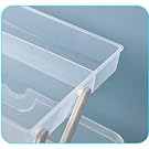 Box With 3-Tier Fold Tray,Tool Organizer Portable Handled Case,Portable Lockable Container For Arts, Crafts,Cosmetic 6