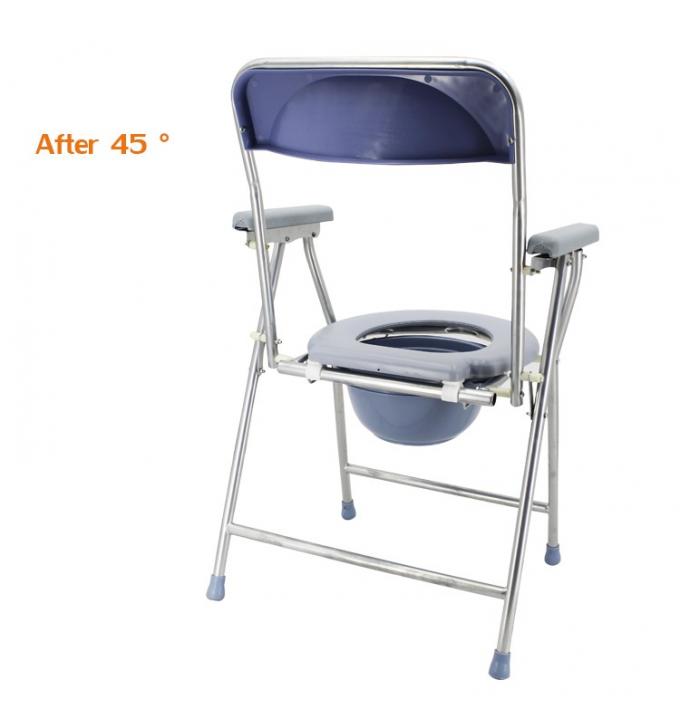 Folding Lightweight Commode Chair With Top Loading Easily Removable Chamber Pot, Commode Chair, Portable Toilet 9