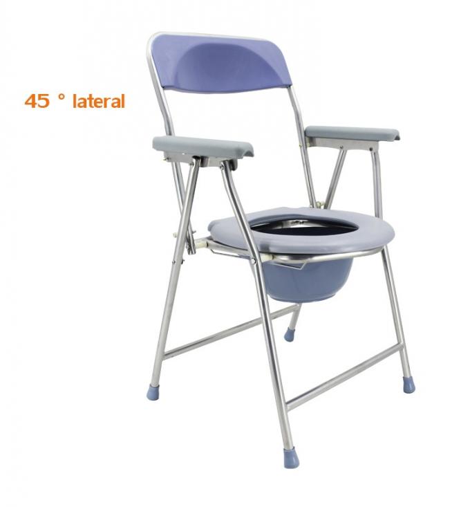 Folding Lightweight Commode Chair With Top Loading Easily Removable Chamber Pot, Commode Chair, Portable Toilet 8