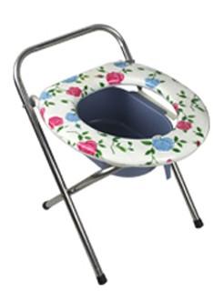 Folding Lightweight Commode Chair With Top Loading Easily Removable Chamber Pot, Commode Chair, Portable Toilet 17