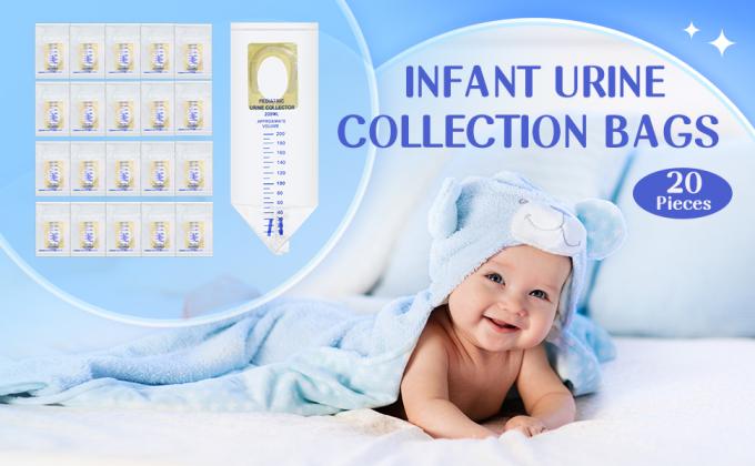 Pediatric Urine Bag Collectors Clear Urine Catcher Pouch Individually Pee Bags Disposable Pediatric Urine Collectors 0