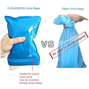 Disposable Urine Bags, Pack Travel Pee Bags, Unisex Urinal Bag Vomit Bags Travel Traffic Jam Emergency Portable 6