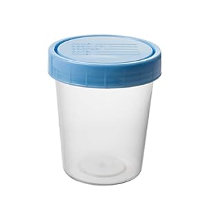 Specimen Cups With Leak Proof Screw On Lids - 4oz Clear Non-Sterile Urine Sample Jars - Containers 0