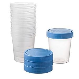 Specimen Cups With Leak Proof Screw On Lids - 4oz Clear Non-Sterile Urine Sample Jars - Containers 2