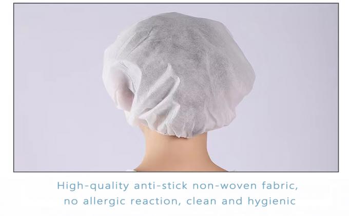Blue Disposable Nonwoven Bouffant Caps Hair Net Hair Sleeves With Swivel Side Headbands, Unisex, Perfect For Sleeping 1