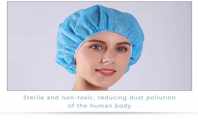 Blue Disposable Nonwoven Bouffant Caps Hair Net Hair Sleeves With Swivel Side Headbands, Unisex, Perfect For Sleeping 3