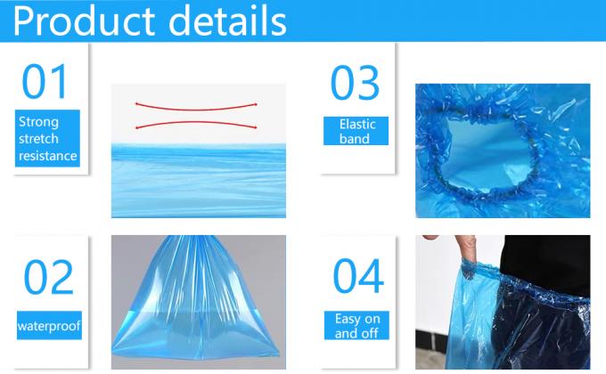 Boot And Shoe Covers 19 Inch Tall Extra Large Durable Water/Skid Resistant Long Shoe Cover Clear Waterproof Anti-Slip 1
