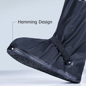 Waterproof Shoe Covers, Reusable Foldable Rain Boot Shoe Cover With Zipper, Non-Slip, Reflector, Men Women Rain Gear 2