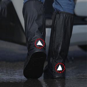 Waterproof Shoe Covers, Reusable Foldable Rain Boot Shoe Cover With Zipper, Non-Slip, Reflector, Men Women Rain Gear 4