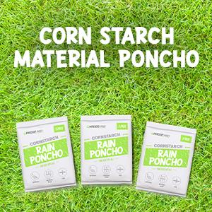 100% PLANT-BASED, Compostable, Biodegradable, Cornstarch, Recyclable, Recycled Rain Ponchos with hood adults 2