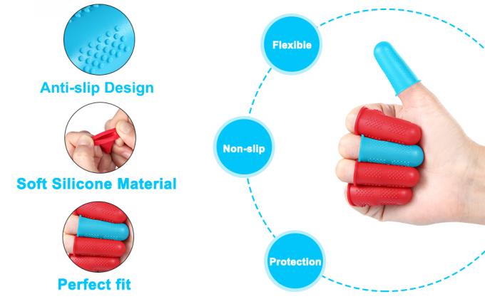 Rubber Fingers Covers, Silicone Finger Protector Sleeve Tips Guard Fingertip Thumb Cots Pads For Hot Glue 5
