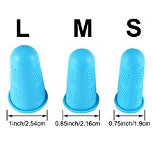 Rubber Fingers Covers, Silicone Finger Protector Sleeve Tips Guard Fingertip Thumb Cots Pads For Hot Glue 6