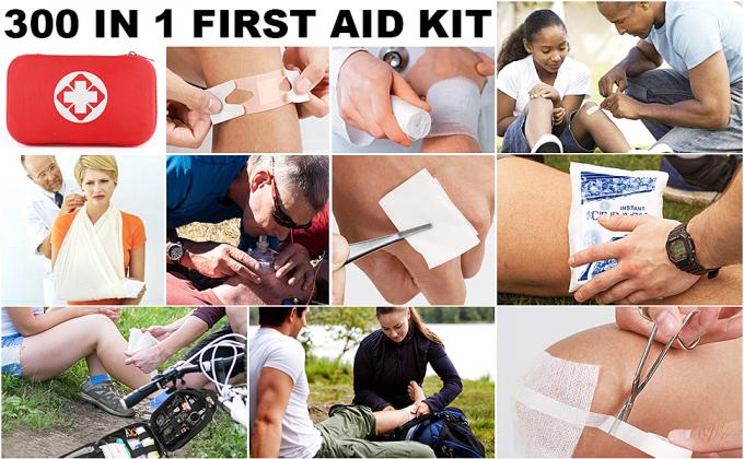 Essential Emergency Trauma Medical Supplies Packed Red Waterproof Box, Perfect For Car Home Office Travel Outdoor 2