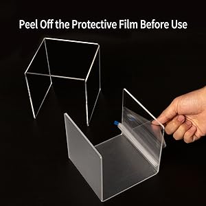 Clear Acrylic Display Risers 2 Sets, 3-Tier Risers Stands Showcase For Amiibo Funko Pop Figures, Dessert, Jewelry 3