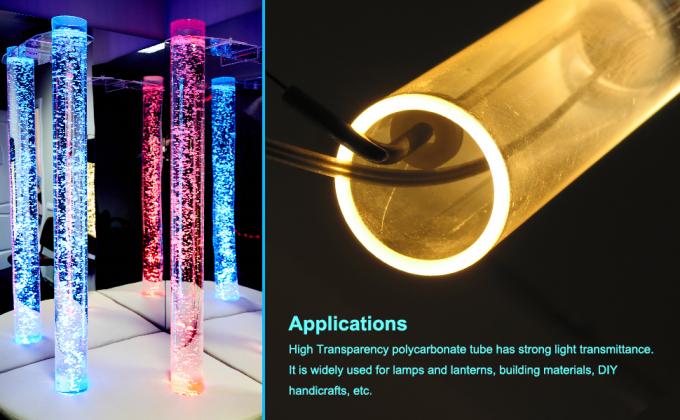 Plastic Pipe Rigid Polycarbonate Round Tube Unbreakable Polycarbonate Tubing Chemical Resistant Clear Tube 0