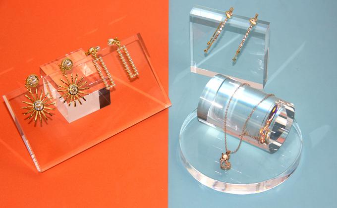 Acrylic Cube Cylinder Round Photo Props, Transparent Solid Acrylic Display Blocks For Photography Boutique Jewelry 2