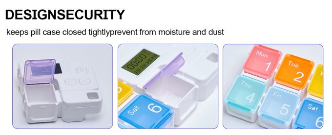 Smart Pill Box,7 Day Pill Organizer,4 Alarm Clocks,AM/PM Automatic Alarm Reminder,Hold Vitamins Fish Oil,Supplements,Travel Pill Or Pillganizer,Suitable For The Elderly, Children, Office Workers 6