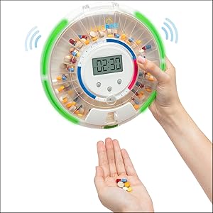 Automatic Pill Dispenser With 28-Day Electronic Medication Organizer, 6 Dosage Templates, Easy-Read LCD Display, Sound & Light Alerts & Key For Prescriptions, Vitamins, Supplements & More 2